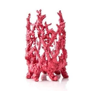 Pink zebra 2 PC shade & clear candle holder